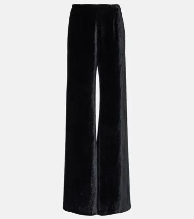 Galvan Pat Velvet Leggings In Black