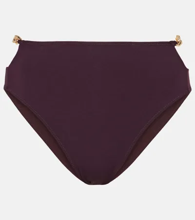 Stella Mccartney Chain-trimmed Bikini Bottoms In Red