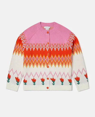 Stella Mccartney Tulip Fair Isle Cardigan In Multicolour