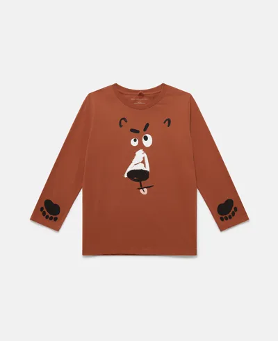 Stella Mccartney Grizzly Bear Sweatshirt In Brown