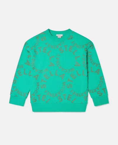 Stella Mccartney Circular Logo Sweatshirt In Green