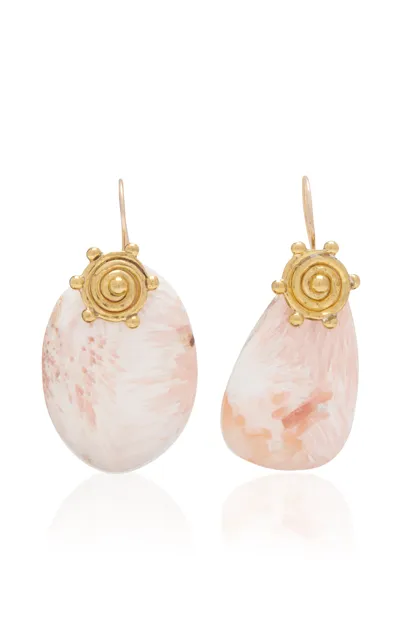 Ulla Johnson Mini Spiral Stone Earrings In Neutral