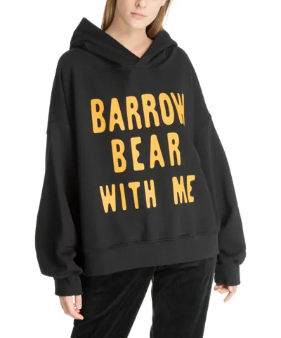 Barrow Logo-print Cotton Hoodie In Black