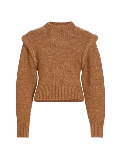 Astr Women's Luciana Layered Crewneck Sweater In Camel