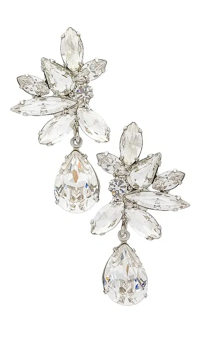 Jennifer Behr Raelynn Crystal-embellished Earrings In Metallic Silver