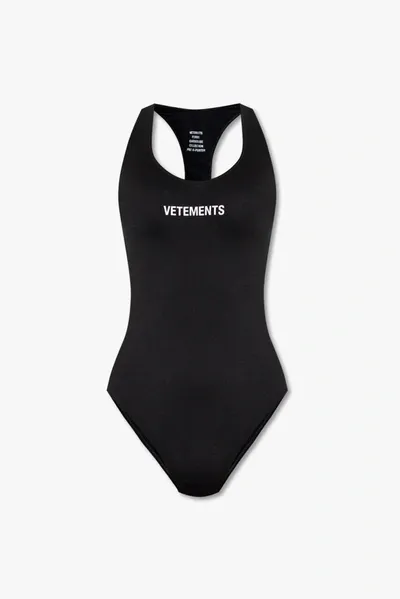 Vetements Black Cutout One-piece Swimsuit