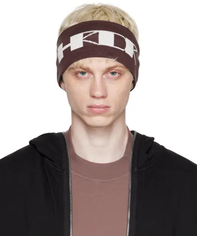 Rick Owens Drkshdw Purple 'hrdr' Headband In 4311 Mauve/milk