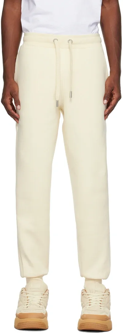 Ami Alexandre Mattiussi Off-white Drawstring Sweatpants In Ivory/185