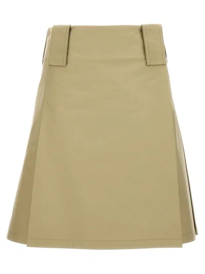 Burberry Pleated Skirt In Cream