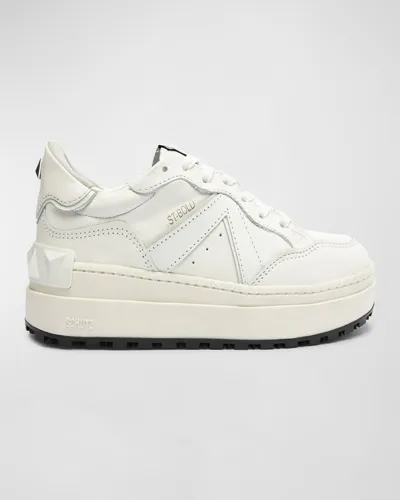 Schutz Leather Low-top Sneakers In White