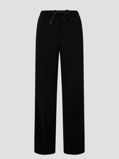 Moncler Black Satin Sports Trousers