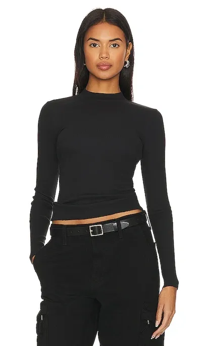 Nation Ltd Gina Slim Mock Neck In Black