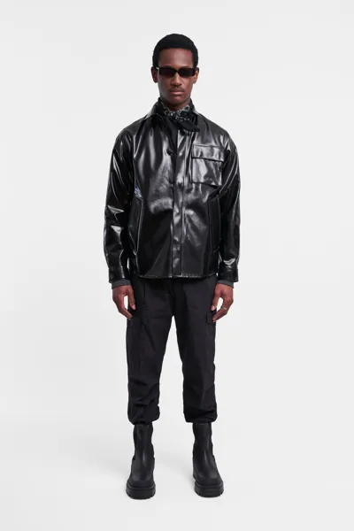 Stutterheim Ringen Opal Overshirt In Black