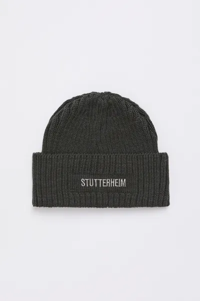 Stutterheim Logo Beanie In Green