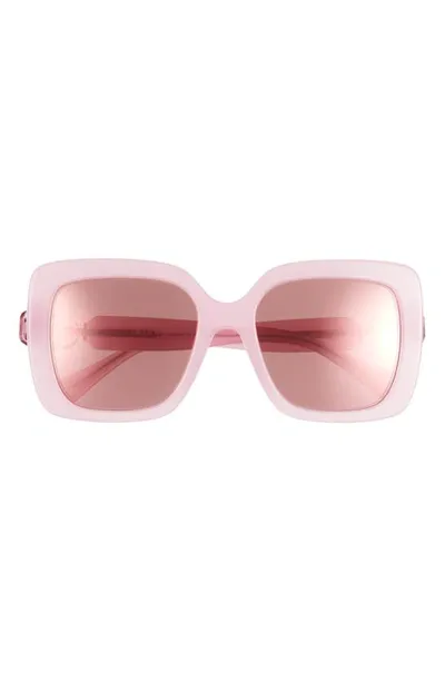 Swarovski 55mm Square Sunglasses In Opal Pink