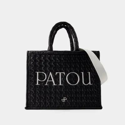 Patou Large Tote Bag -  - Cotton - Black Ski Slope