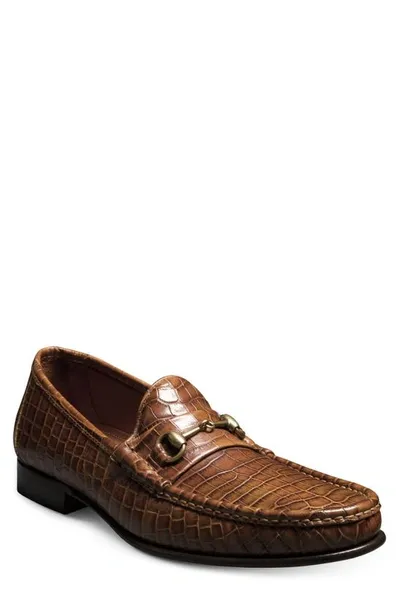 Allen Edmonds Men's Verona Ii Croc-effect Italian Bit Loafers In Chestnut