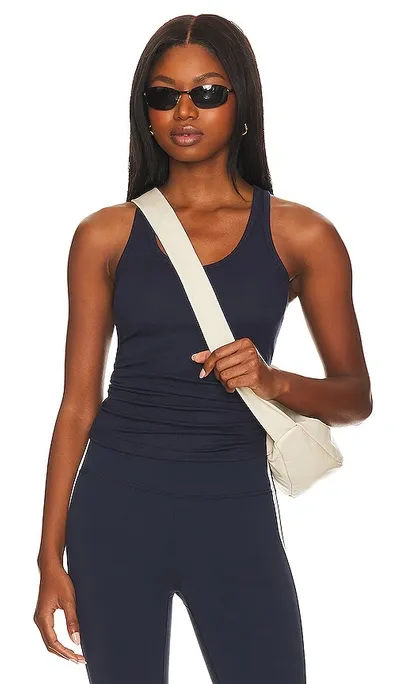 Splits59 Ribbed Ashby Tank Top In Navy