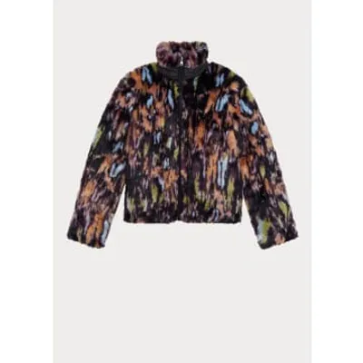 Paul Smith Faux Fur Reversible Jacket In Military Green