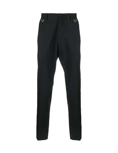 John Richmond Trousers With Side Bands In Black