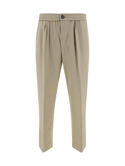 Ami Alexandre Mattiussi Ami Paris Pleated Elasticated In Beige