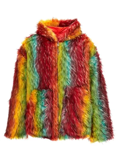 Bluemarble Reversible Hooded Jacket In Multicolor