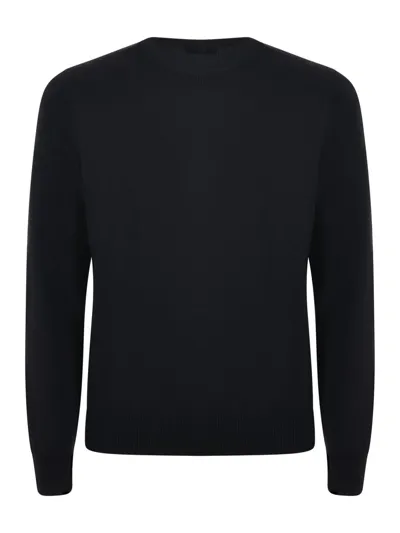 Fay Black Virgin Wool Sweater