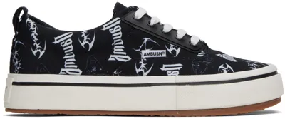 Ambush Logo-print Canvas Sneakers In Black