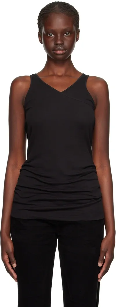 Rick Owens Drkshdw Black Double Ziggy Banana Tank Top In 09 Black