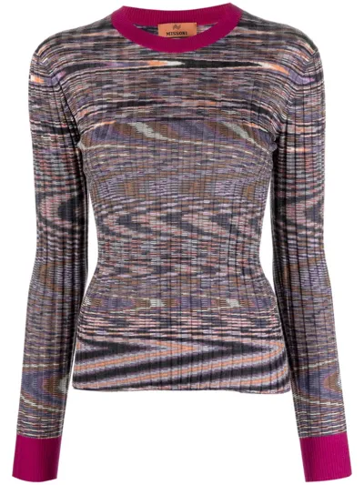 Missoni Abstract-pattern Cashmere-blend Jumper In Orange