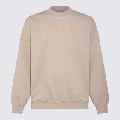 Fear Of God Dustyy Beige Cotton Sweatshirt In Dusty Beige