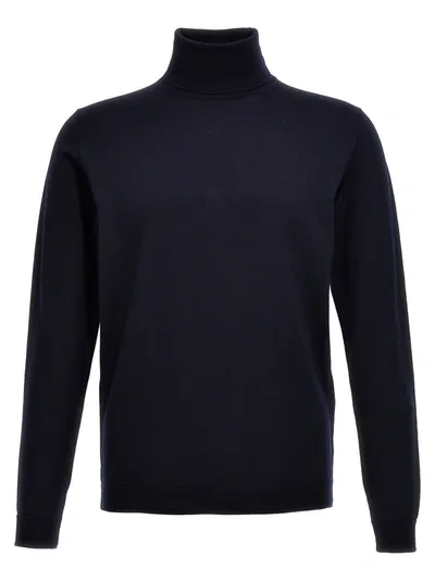 Roberto Collina Merino Turtleneck Sweater Sweater, Cardigans Blue In Brown