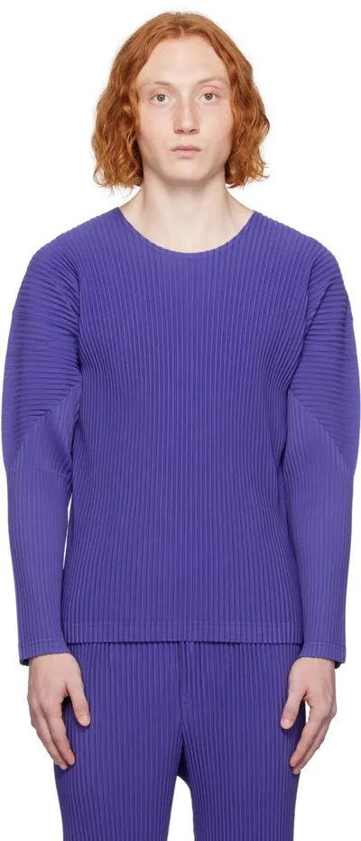 Issey Miyake Purple Monthly Color September Long Sleeve T-shirt