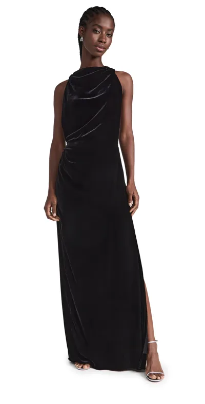 Proenza Schouler Velvet Backless Dress In Black