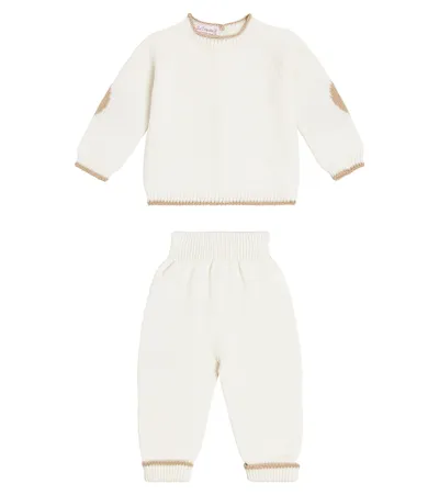 La Coqueta Baby Set Mirlo Aus Sweatshirt Und Jogginghose In White