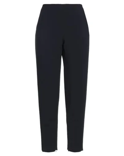 Giorgio Armani Wool Crepe Pants In Black