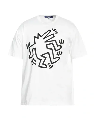 Junya Watanabe Graphic Printed Crewneck T-shirt In 2 White X B Patt