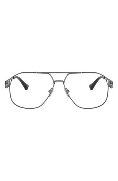 Versace 59mm Pilot Optical Glasses In Gunmetal