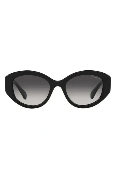 Swarovski 53mm Gradient Cat Eye Sunglasses In Black