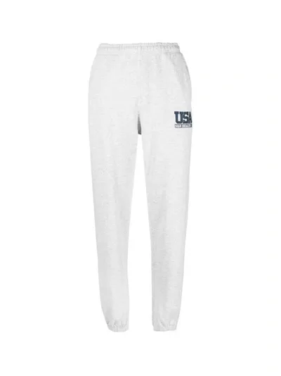 Sporty And Rich Usa Cotton-blend Track Pants In Grey