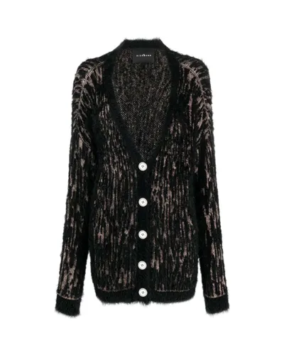 John Richmond Cardigan With A Pattern In Black