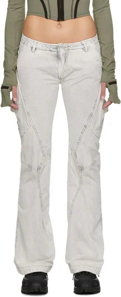 Hyein Seo Gray Pocket Trousers In Ice Blue