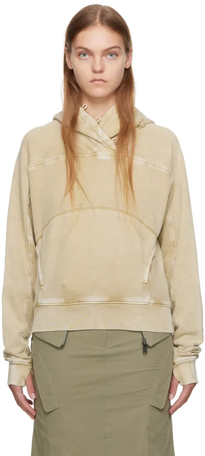 Hyein Seo Beige Button Hoodie In Sand