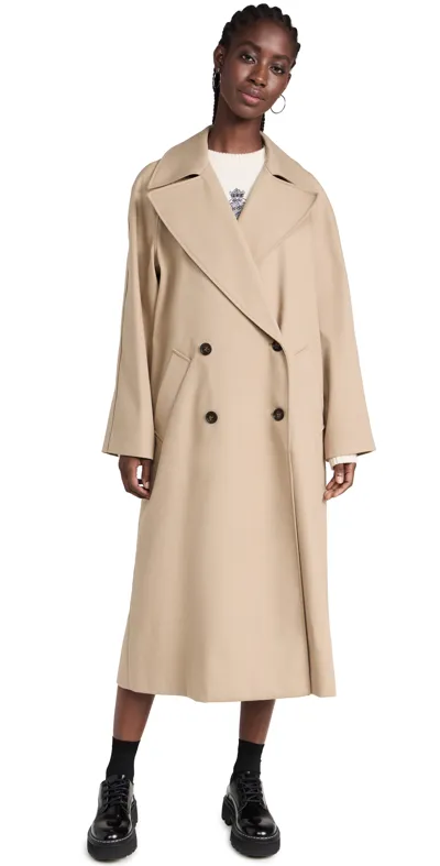 Rohe Classic Trench Coat In Khaki