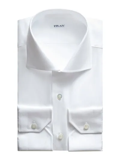 Fray Cotton Shirt In White