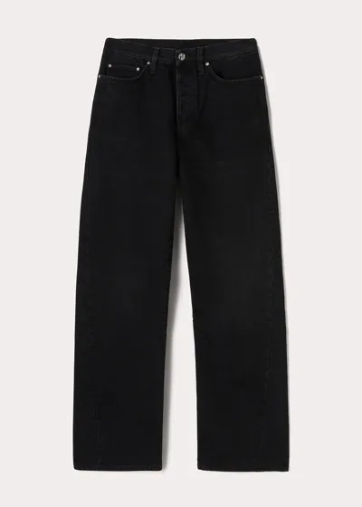 Totême Toteme Twisted Seam Denim Full Length In Black