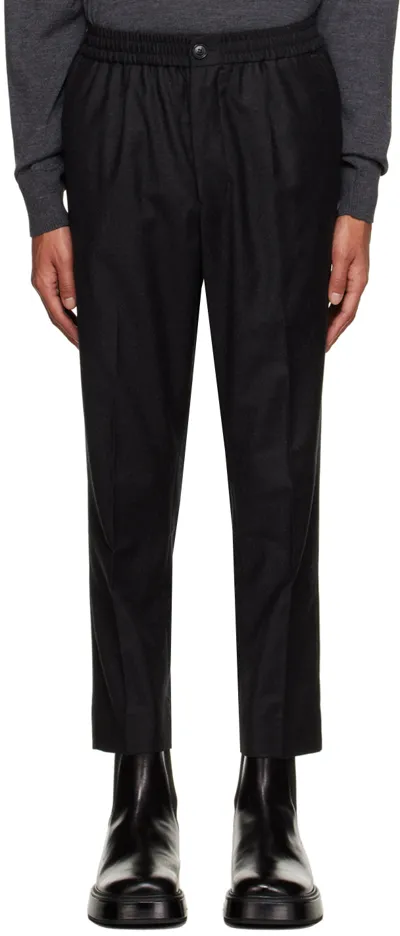 Ami Alexandre Mattiussi Gray Elasticized Trousers In Heather Grey/087