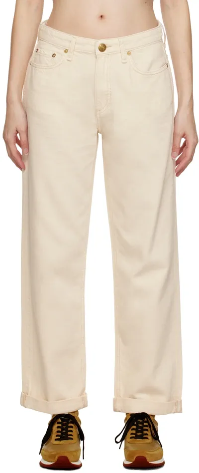 Rag & Bone Beige Dre Jeans In Ecru