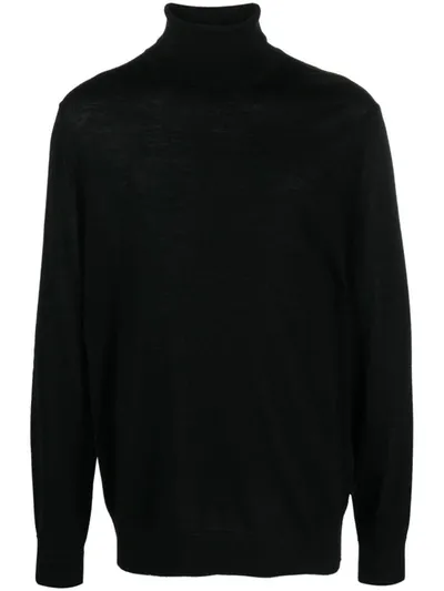 Michael Kors Roll-neck Merino-wool Jumper In Black