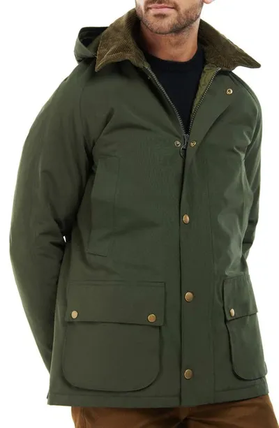 Barbour Ashby Waterproof Sage Winter Jacket In Green